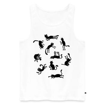 a bunch of cats - Men's Premium Organic Tank Top - white - Front - AI Model Male 178 light (178cm)