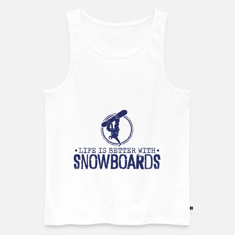 Snowboard Snowboarding Snowboardurlaub Snowboarder - Männer Premium Bio Tank Top - Weiß