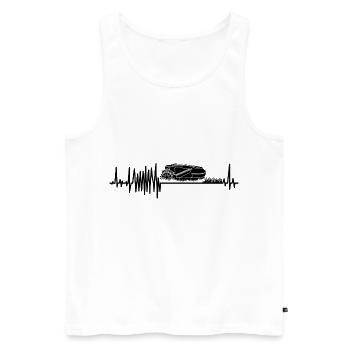 Hobbygärtner Rasenroboter Rasenmähroboter Fun - Männer Premium Bio Tank Top - Weiß - Vorne - Michal (187cm)