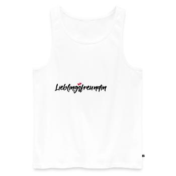 Lieblingsfreundin beste Freundin Spruch Geschenk - Männer Premium Bio Tank Top - Weiß - Vorne - Michal (187cm)