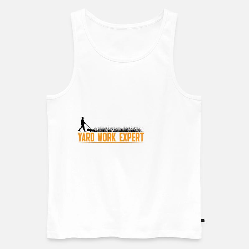 Yard Work Expert 23 - Männer Premium Bio Tank Top - Weiß