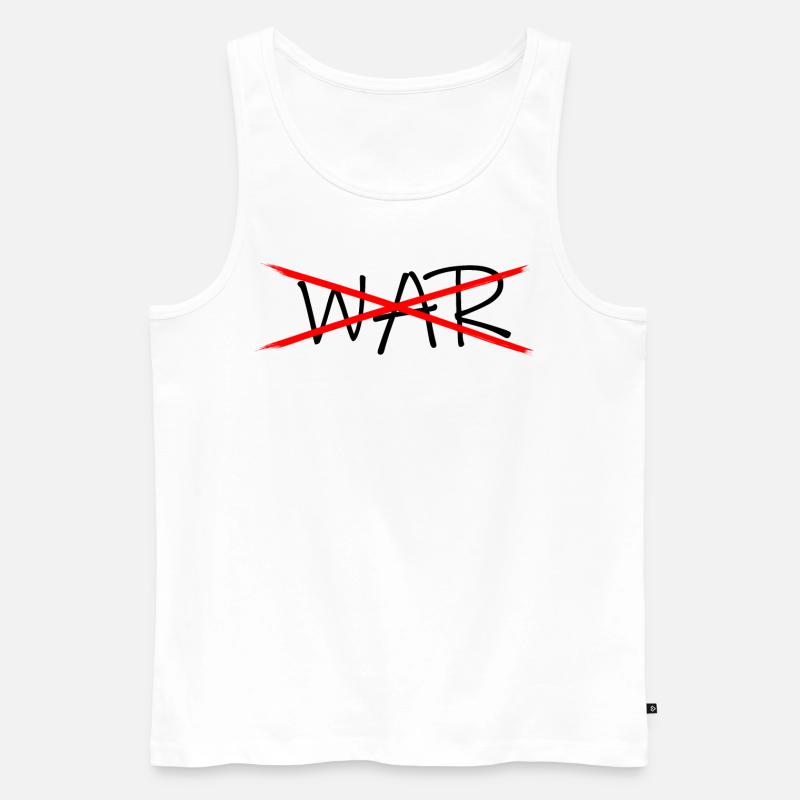 Stop War - Männer Premium Bio Tank Top - Weiß