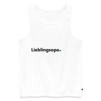 Lieblingsopa bester Opa der Welt Spruch Geschenk - Männer Premium Bio Tank Top - Weiß - Vorne - AI Model Male 178 light (178cm)