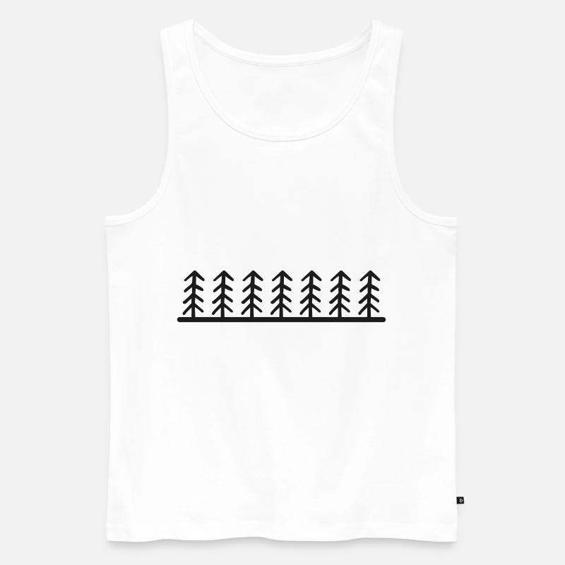 Wald Bäume Landschaft - Männer Premium Bio Tank Top - Weiß