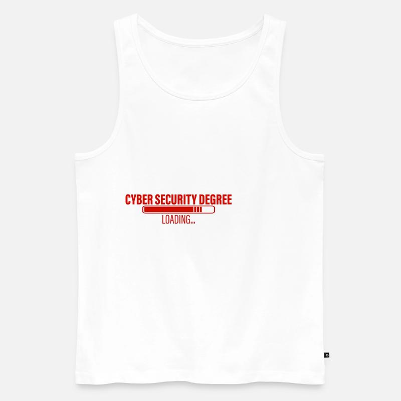 Cyber Security Degree Loading 3 - Männer Premium Bio Tank Top - Weiß