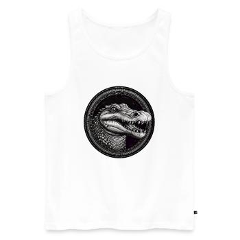Crocodile - Débardeur bio Premium Homme - blanc - Devant - Michal (187cm)