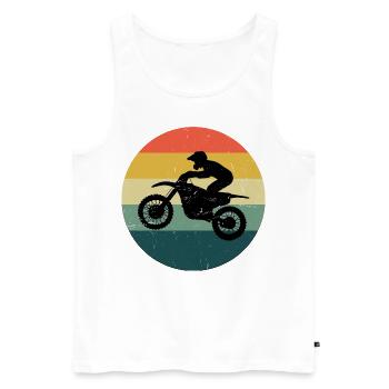 Freestyle Motocross Men's Dirt Biker Motocross - Men's Premium Organic Tank Top - white - Front - Michal (187cm)