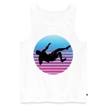 Climber Women Bouldering Climber Bouldering - Men's Premium Organic Tank Top - white - Front - Michal (187cm)