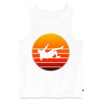 Climbing Kletterer Bouldern Boulder Herren - Männer Premium Bio Tank Top - Weiß - Vorne - Michal (187cm)