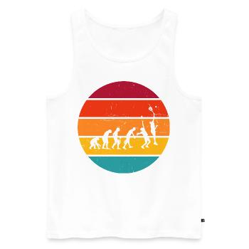Paddle Racket Paddle Tennis Paddle Paddeltennis - Men's Premium Organic Tank Top - white - Front - AI Model Male 178 light (178cm)