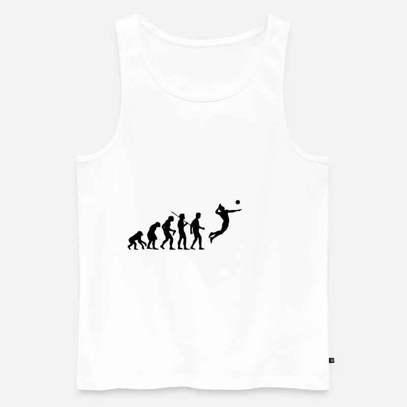 volleyball evolution - Men's Premium Organic Tank Top - white