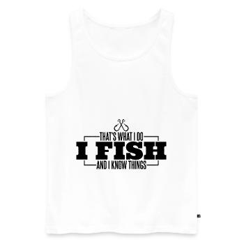 Fishing Fishing Fishing hoe Fishing Fish - Men's Premium Organic Tank Top - white - Front - Michal (187cm)