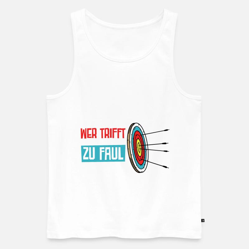 Pfeil Bogensport Bogenschütze Bogenschießen - Männer Premium Bio Tank Top - Weiß