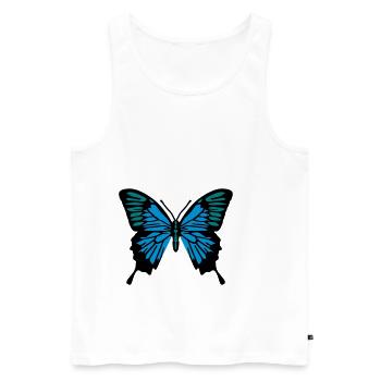 Papillon - Débardeur bio Premium Homme - blanc - Devant - AI Model Male 178 light (178cm)