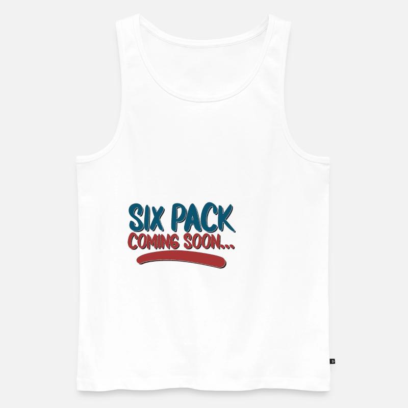 Six Pack Coming Soon 30 - Männer Premium Bio Tank Top - Weiß