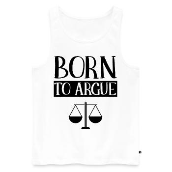 Born To Argue Lawyer Lawyer Law - Men's Premium Organic Tank Top - white - Front - Michal (187cm)
