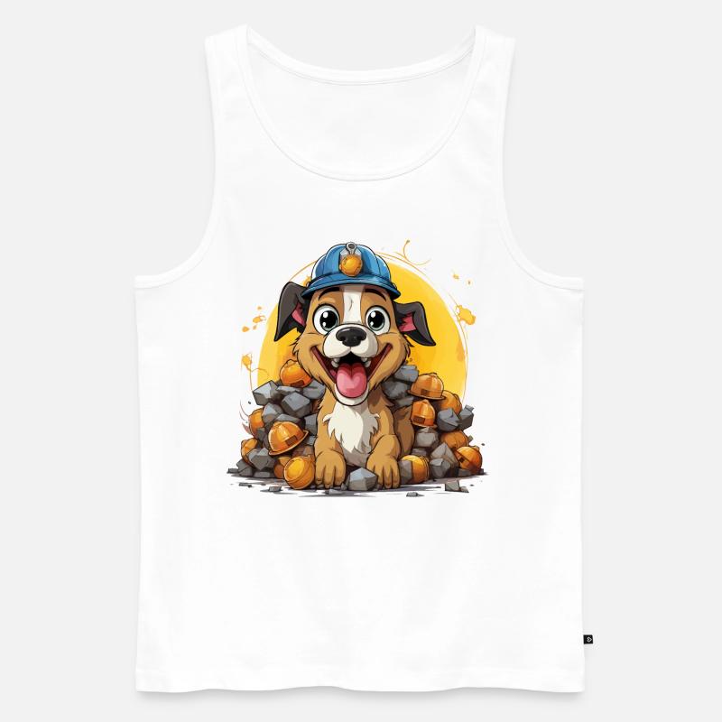 Der Hundebauer - Männer Premium Bio Tank Top - Weiß