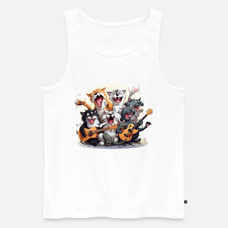 Das unpassende Jazz Ensemble - Männer Premium Bio Tank Top - Weiß