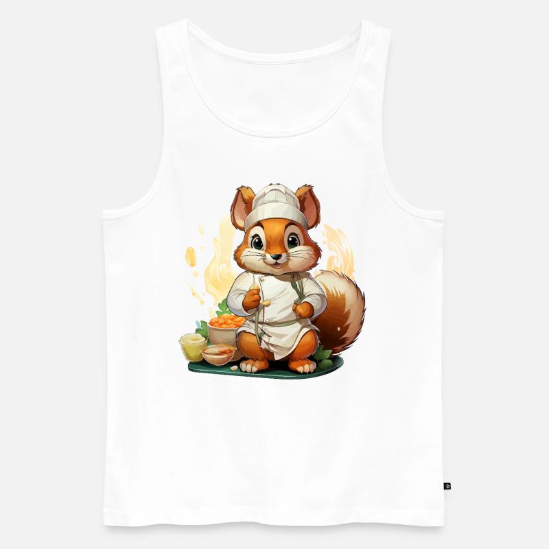 Das kulinarische Eichhörnchen - Männer Premium Bio Tank Top - Weiß