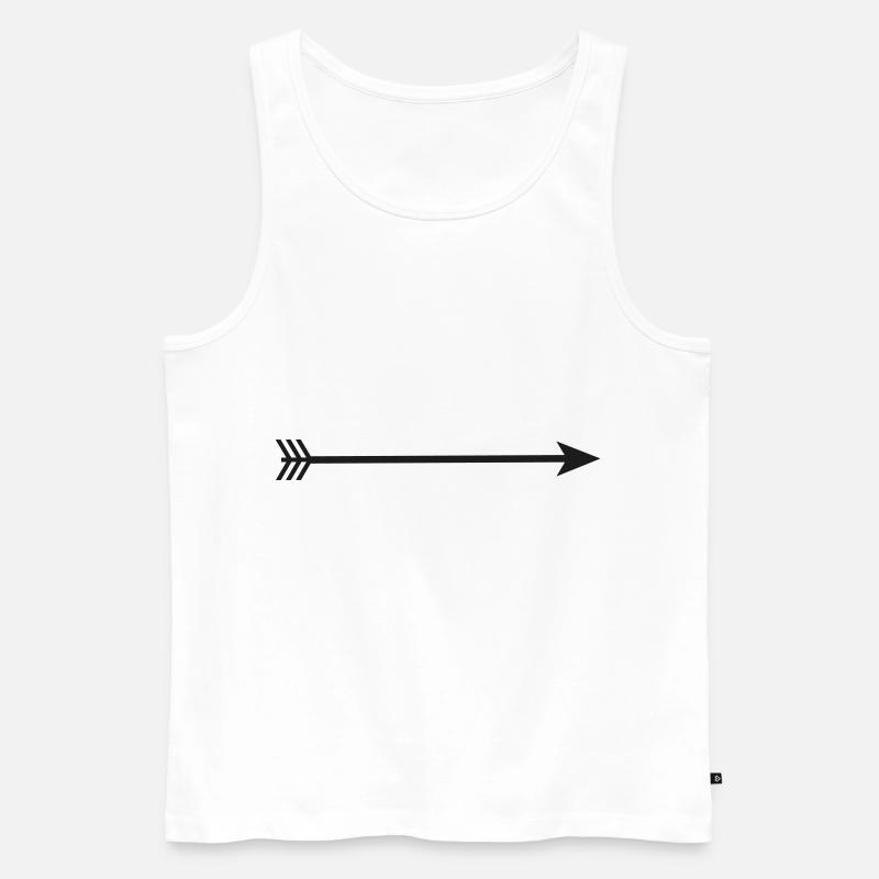 Pfeil Symbole Zeichen - Männer Premium Bio Tank Top - Weiß