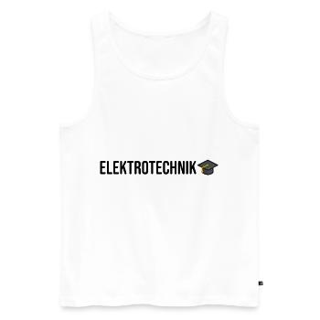 Elektrotechnik Ausbildung Prüfung Bestanden - Männer Premium Bio Tank Top - Weiß - Vorne - Michal (187cm)