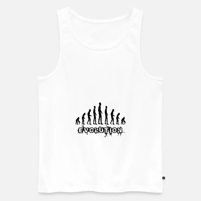 Evolution - Männer Premium Bio Tank Top - Weiß
