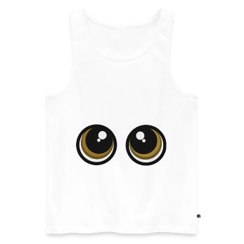 cute eyes look gift facial expressions cute baby - Men's Premium Organic Tank Top - white - Front - AI Model Male 178 light (178cm)