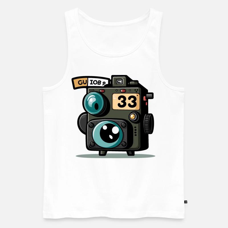 Der Shutterbug - Männer Premium Bio Tank Top - Weiß