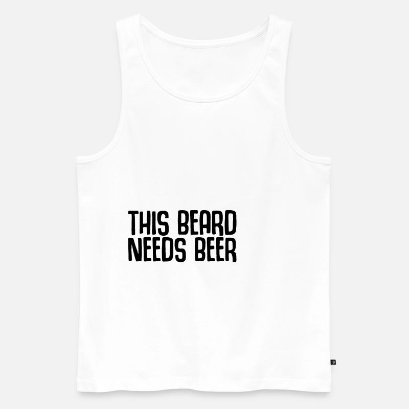 This Beard Needs Beer 2 - Männer Premium Bio Tank Top - Weiß