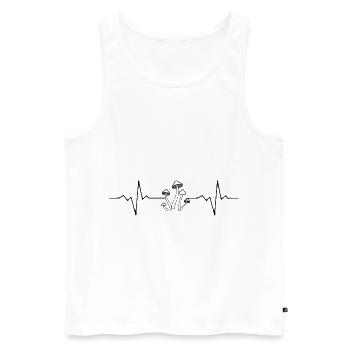 Pilze - Männer Premium Bio Tank Top - Weiß - Vorne - Michal (187cm)