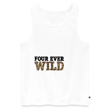 Four Ever Wild 28 - Männer Premium Bio Tank Top - Weiß - Vorne - Michal (187cm)