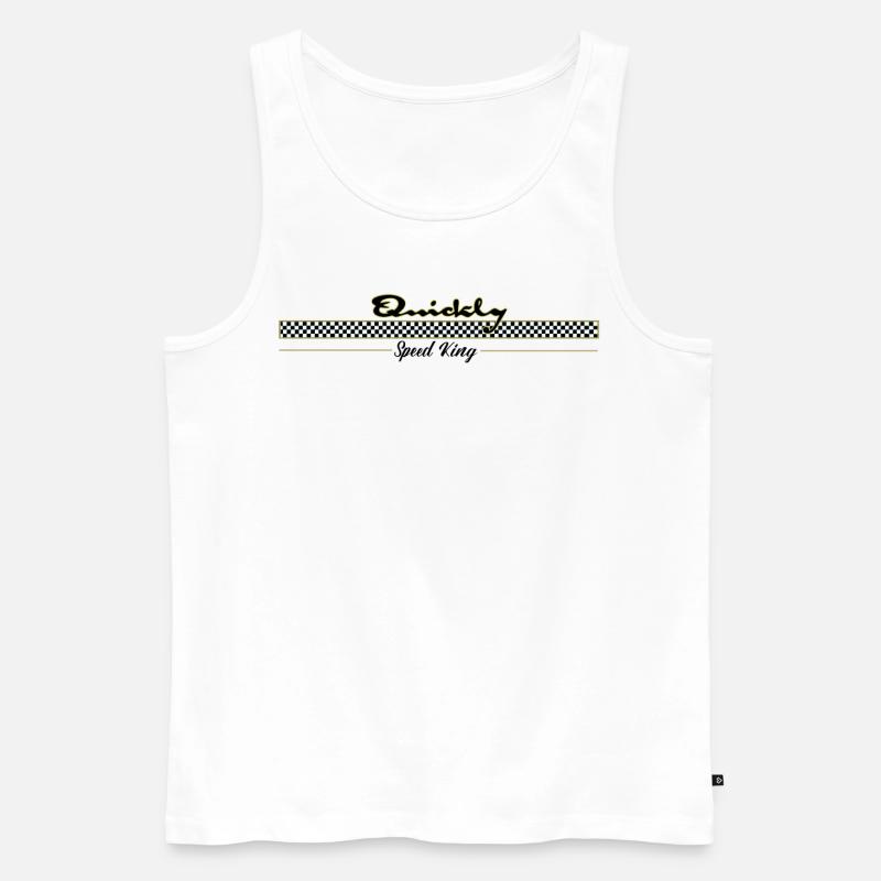 Quickly Speed King - Männer Premium Bio Tank Top - Weiß