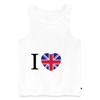 Union jack - Men's Premium Organic Tank Top - white - Front - AI Model Male 178 light (178cm)