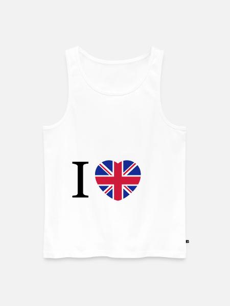 Union jack - Men's Premium Organic Tank Top - white
