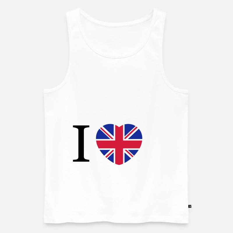 Union jack - Men's Premium Organic Tank Top - white