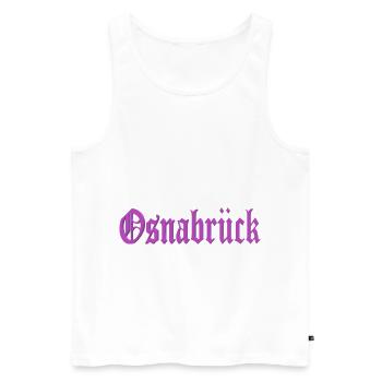 Osnabrück Design - Männer Premium Bio Tank Top - Weiß - Vorne - Michal (187cm)