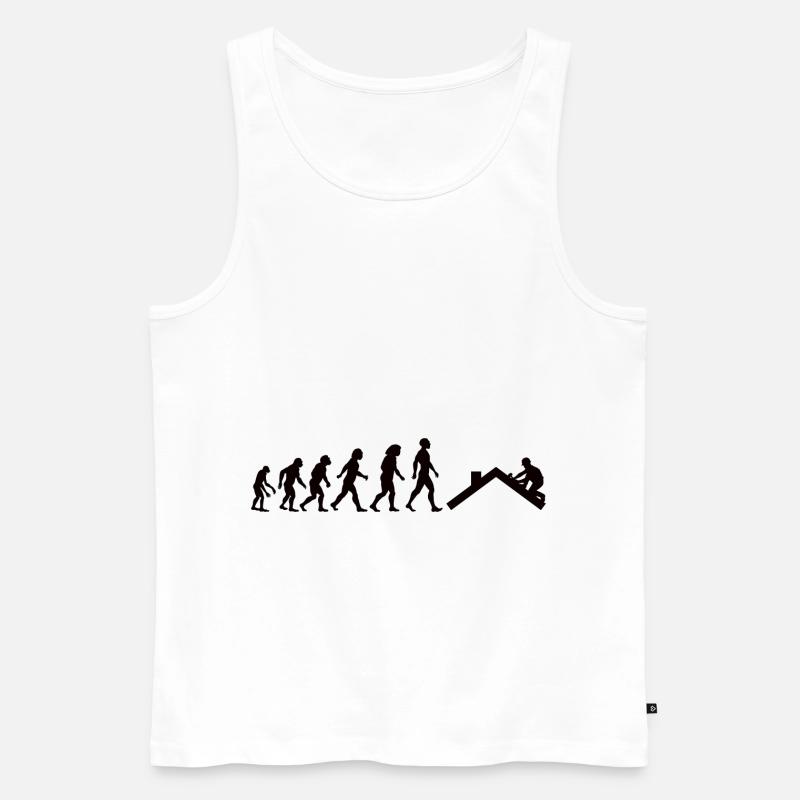 Dachdecker Zimmermann Dach Handwerker - Männer Premium Bio Tank Top - Weiß