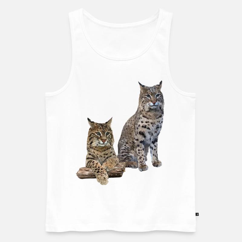 Luchs - Männer Premium Bio Tank Top - Weiß