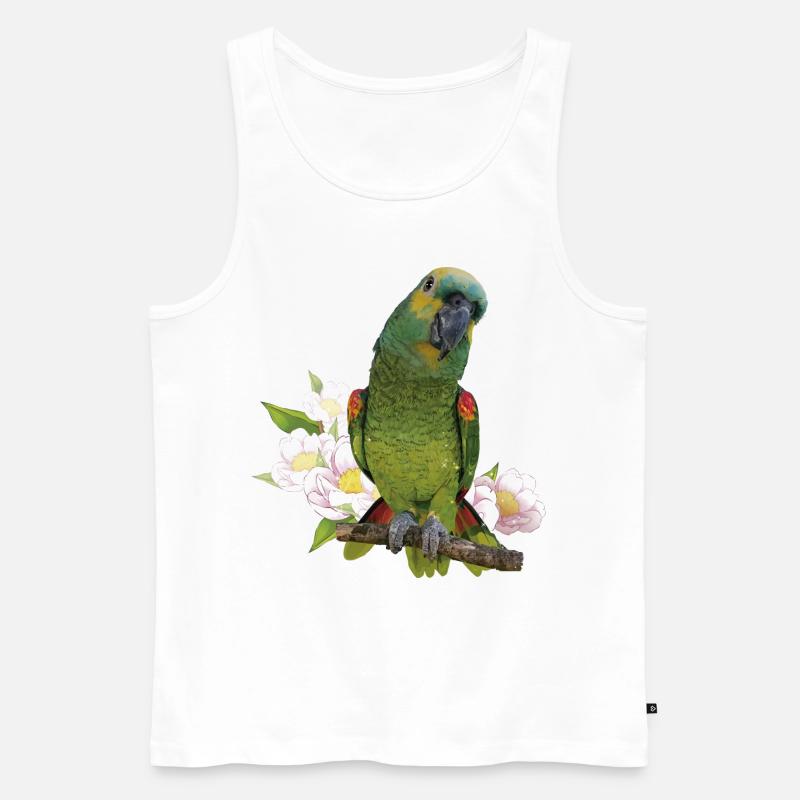 Die Blaustirnamazone - Männer Premium Bio Tank Top - Weiß