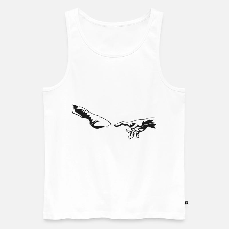 Pferde hufe hand - Männer Premium Bio Tank Top - Weiß