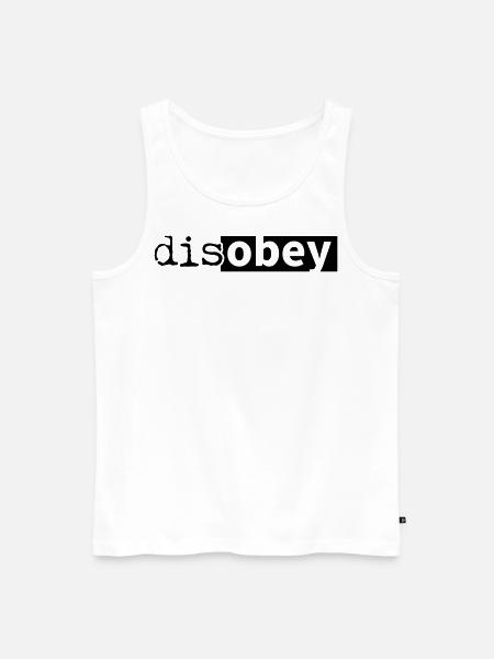 désobéir désobéir - Débardeur bio Premium Homme - blanc