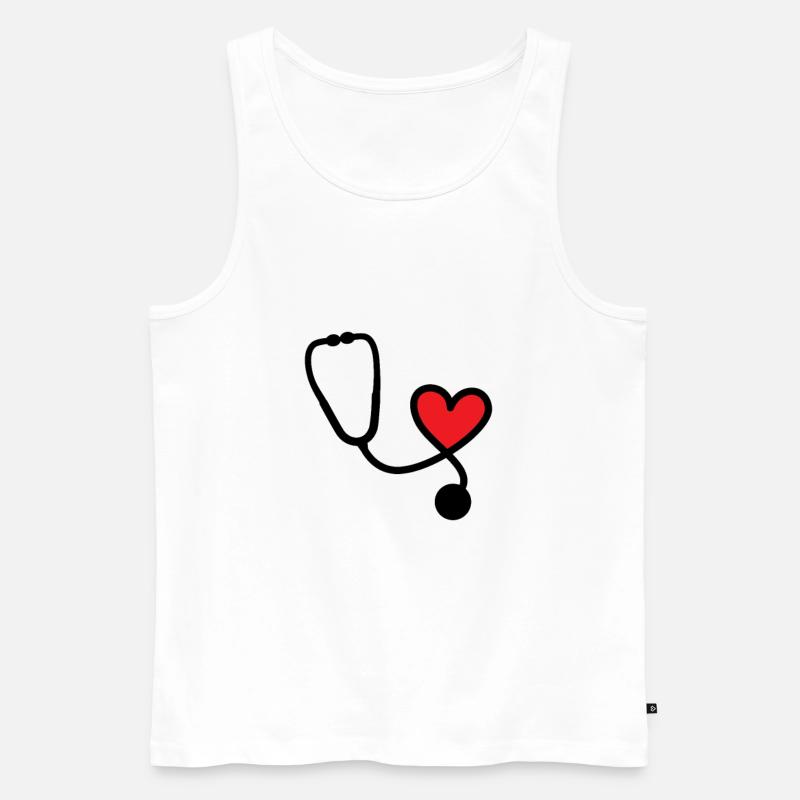 Ich bin eine Krankenschwester - Männer Premium Bio Tank Top - Weiß