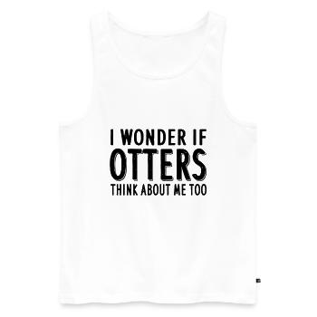 Otter Spruch Fan Männer Frauen Liebhaber Love - Männer Premium Bio Tank Top - Weiß - Vorne - AI Model Male 178 light (178cm)