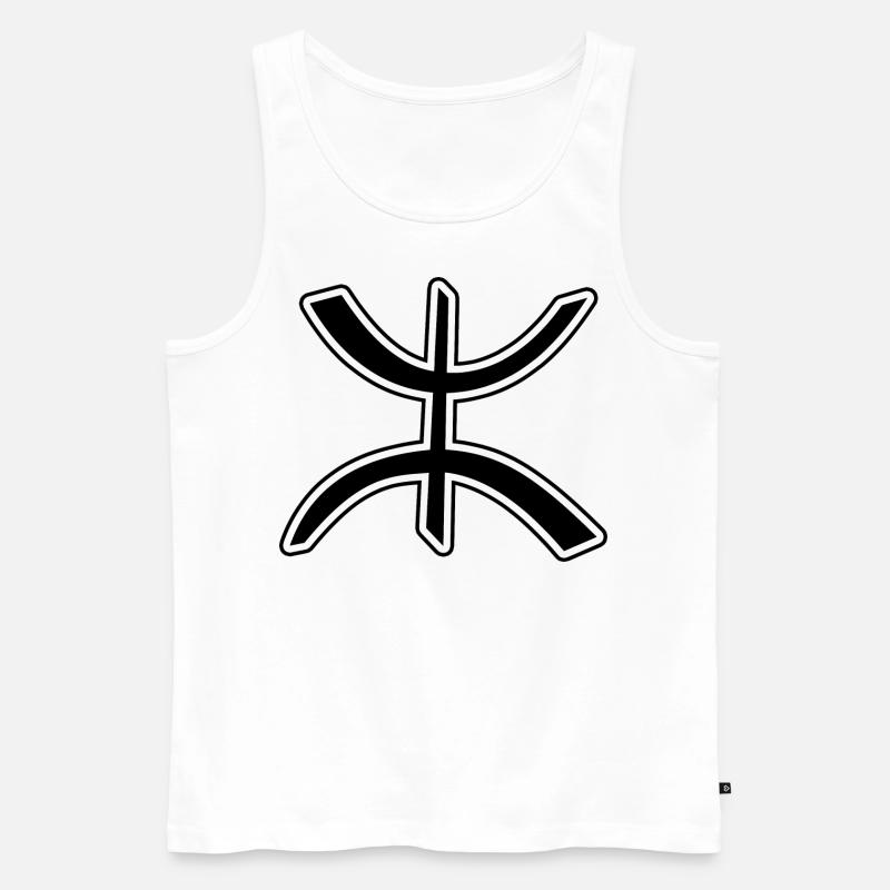 Amazigh Berbère - Männer Premium Bio Tank Top - Weiß