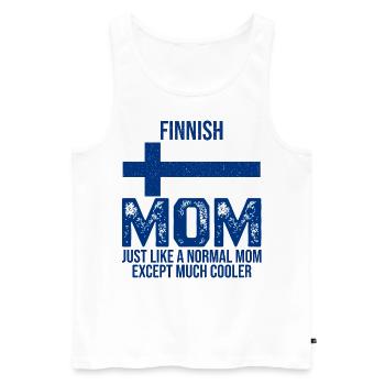 Finnish Mom Finland flag for Mother's Day - Men's Premium Organic Tank Top - white - Front - Michal (187cm)