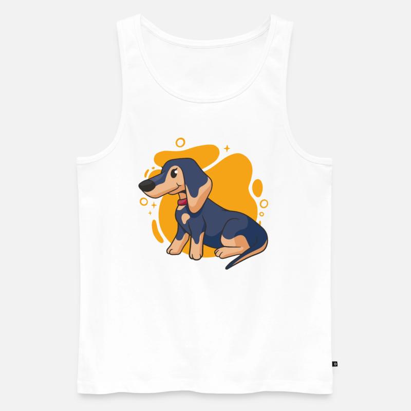 dachshund - Männer Premium Bio Tank Top - Weiß