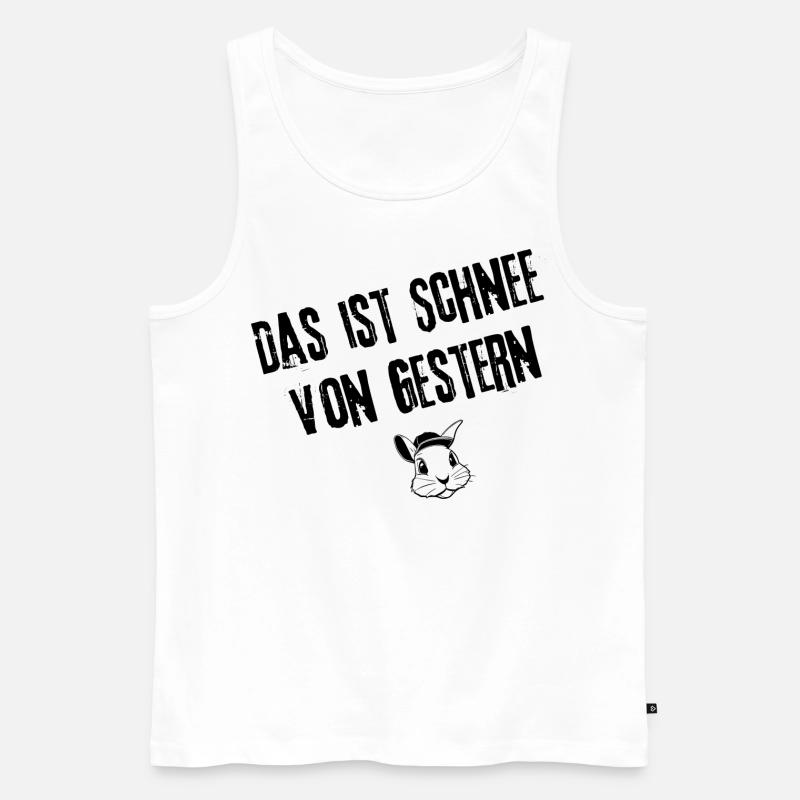 Nostalgischer Gestern-Stil | Redewendung - Männer Premium Bio Tank Top - Weiß