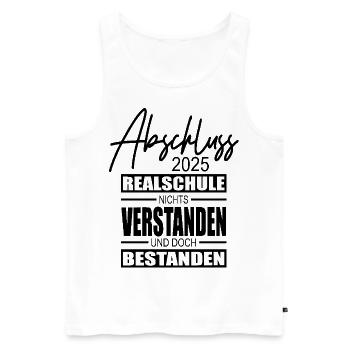 Abschluss Realschule 2025 - Männer Premium Bio Tank Top - Weiß - Vorne - Michal (187cm)