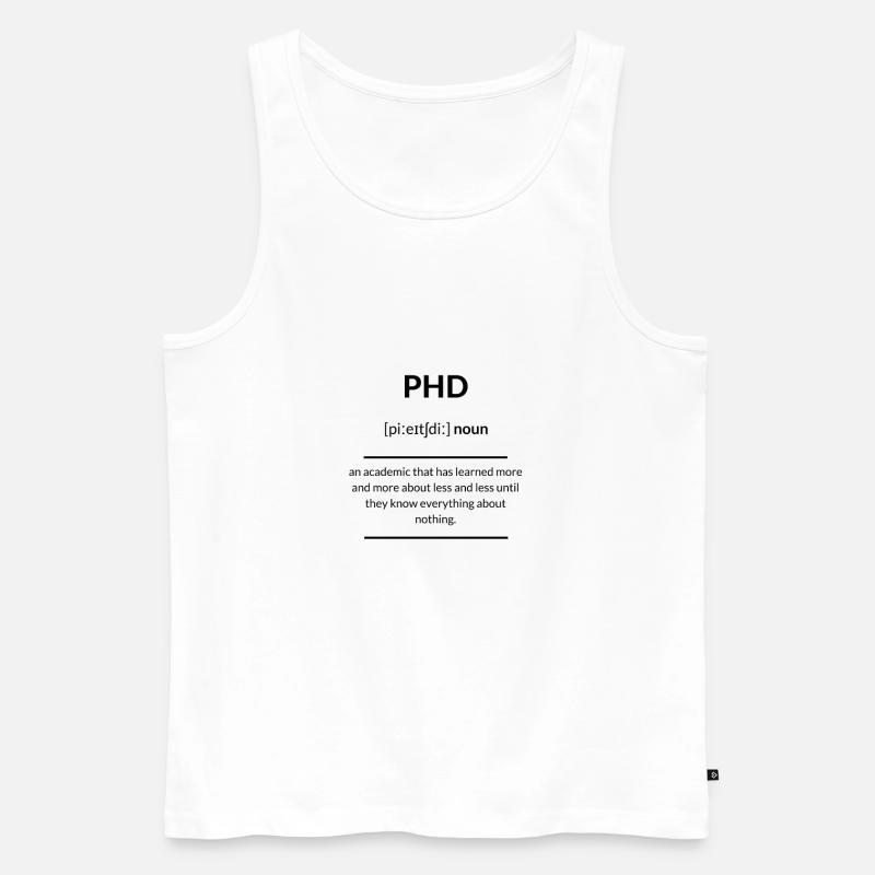PhD (Promotion) 2k20 Edition - Männer Premium Bio Tank Top - Weiß