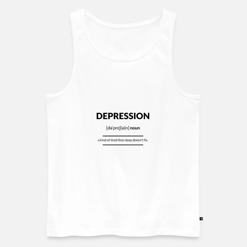 Depression 2k20 Edition - Männer Premium Bio Tank Top - Weiß